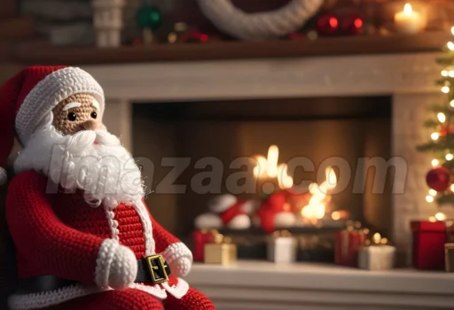 Santa Crochet Figurine